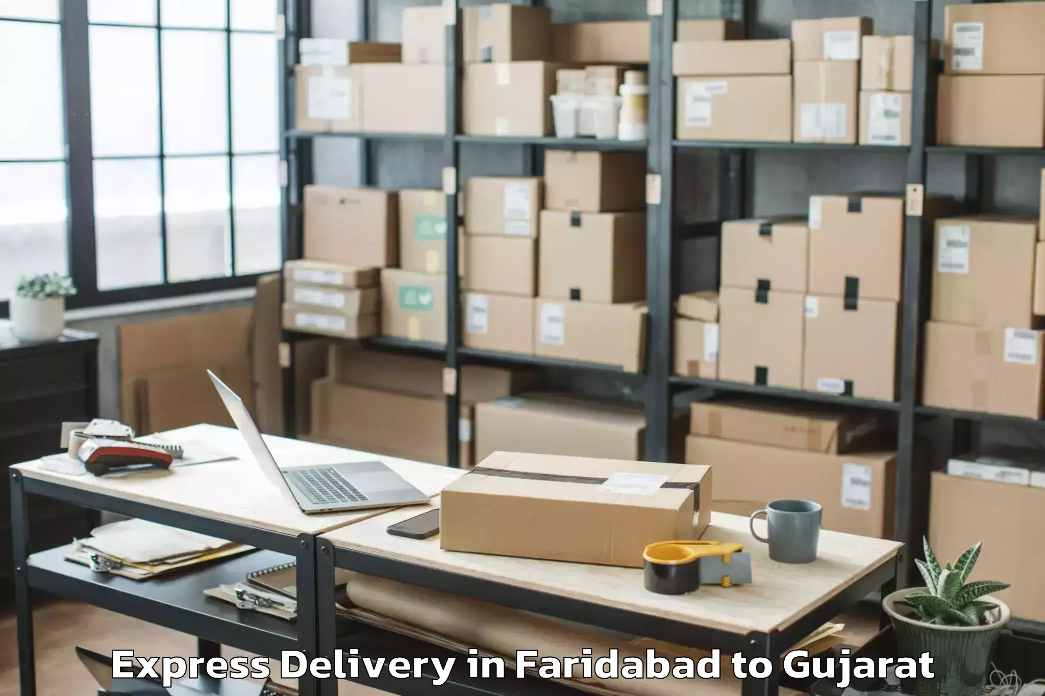 Professional Faridabad to Surat Airport Stv Express Delivery